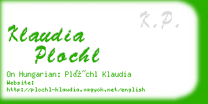 klaudia plochl business card